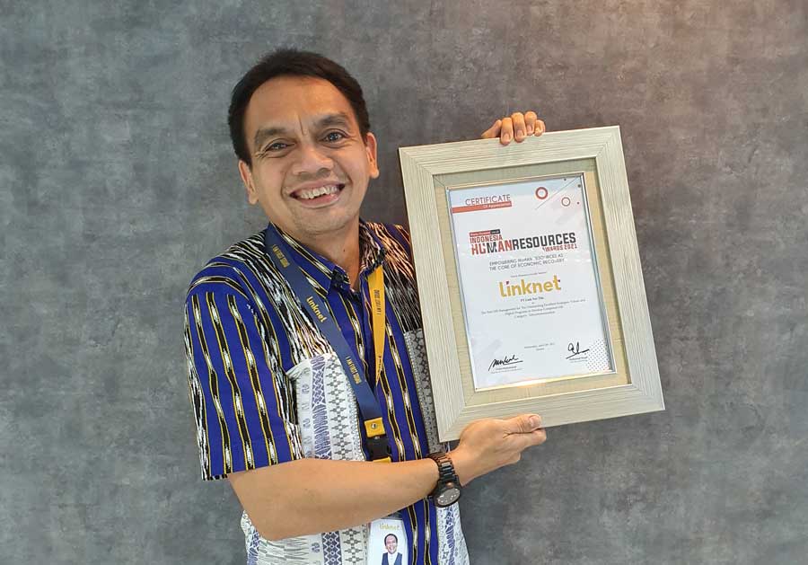 Link Net Terima Penghargaan Indonesia Human Resources (HR) Awards 2021